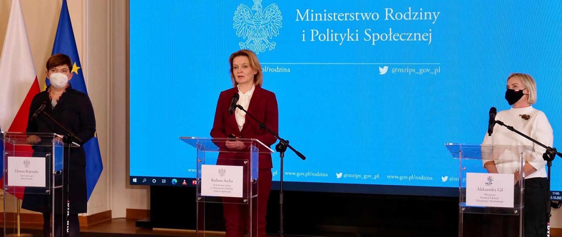 Briefing prasowy w Ministerstwie Rodziny i Polityki Społecznej