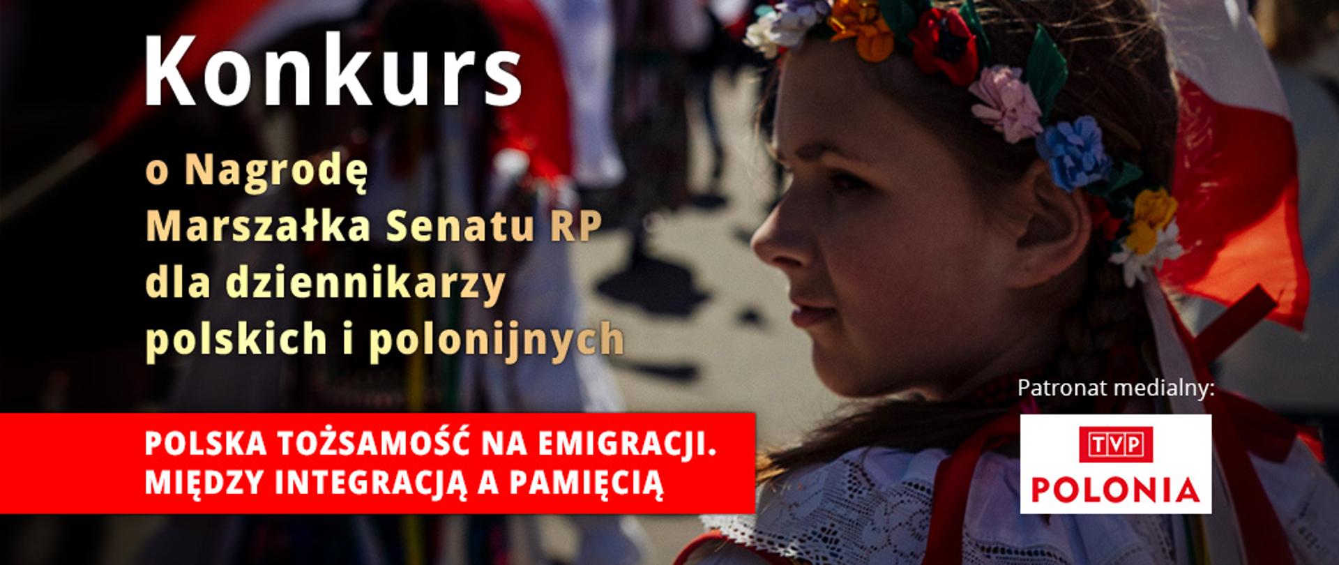 Grafika zapraszająca do wzięcia udziału w 20. edycji Konkursu o Nagrodę Marszałka Senatu RP dla dziennikarzy polskich i polonijnych