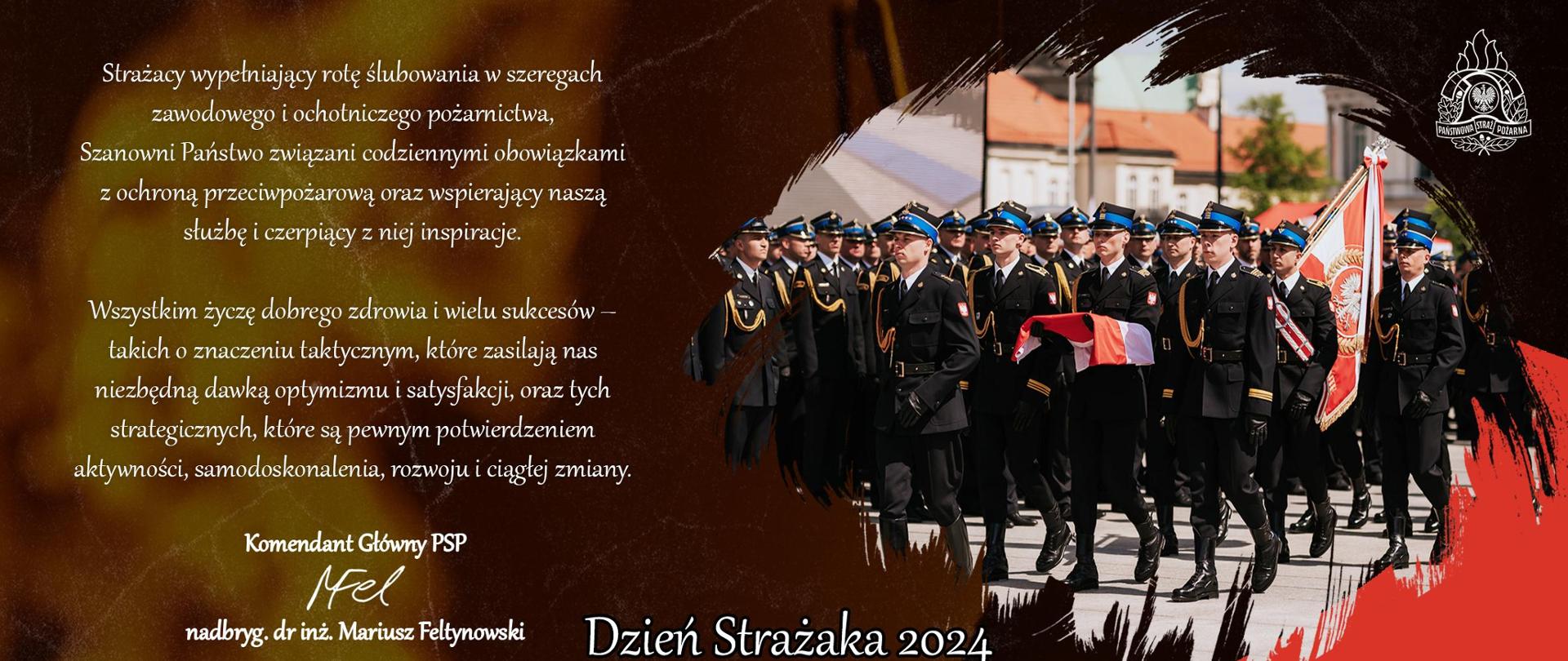 Życzenia Komendanta Głównego PSP nadbryg. dr inż. Mariusza Faltynowskiego z okazji DS 2024