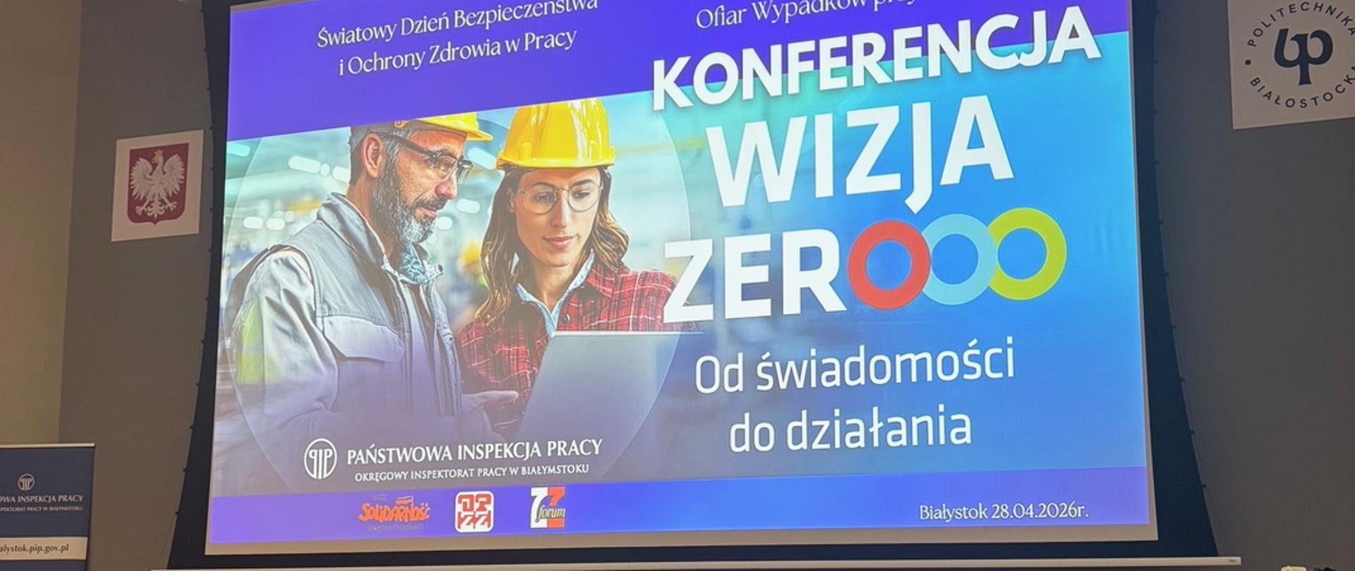 Wyświetlony slajd na ekranie 