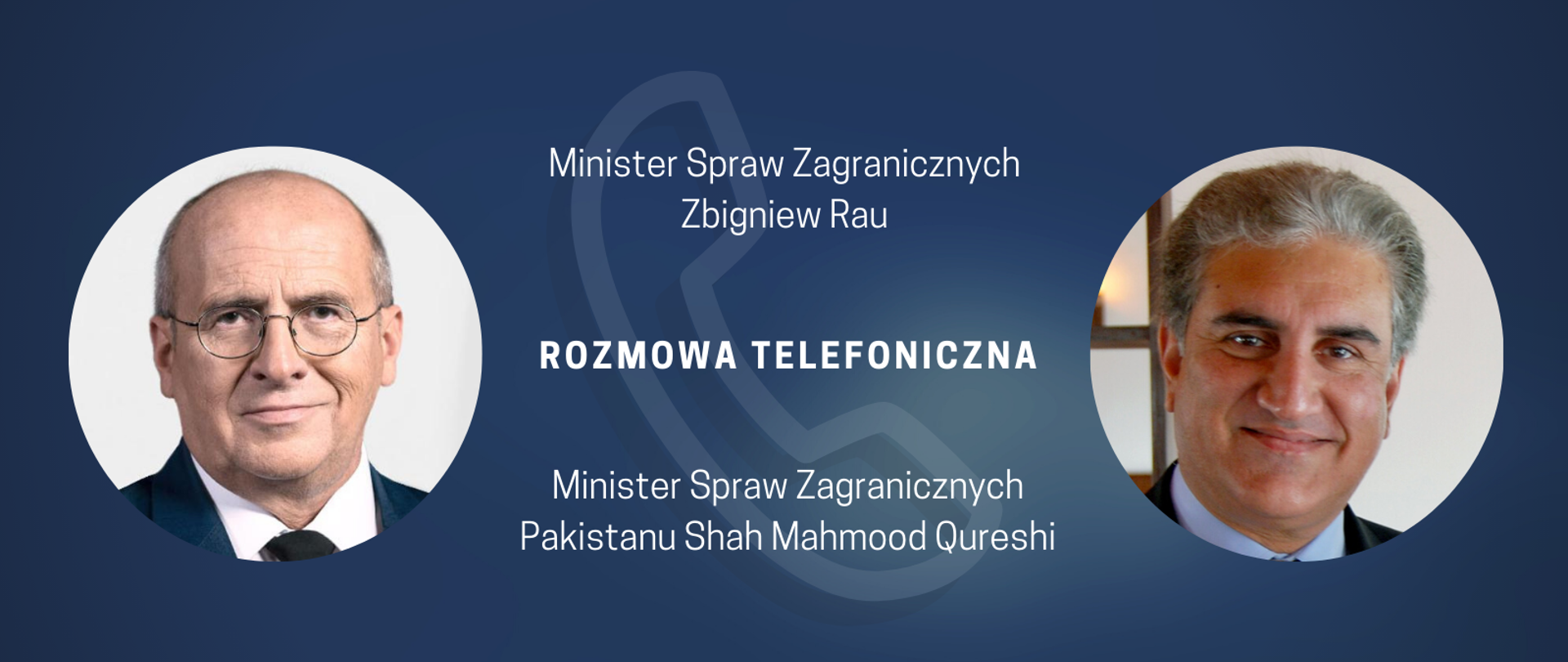 Rozmowa telefoniczna ministra Raua z szefem dyplomacji Pakistanu
