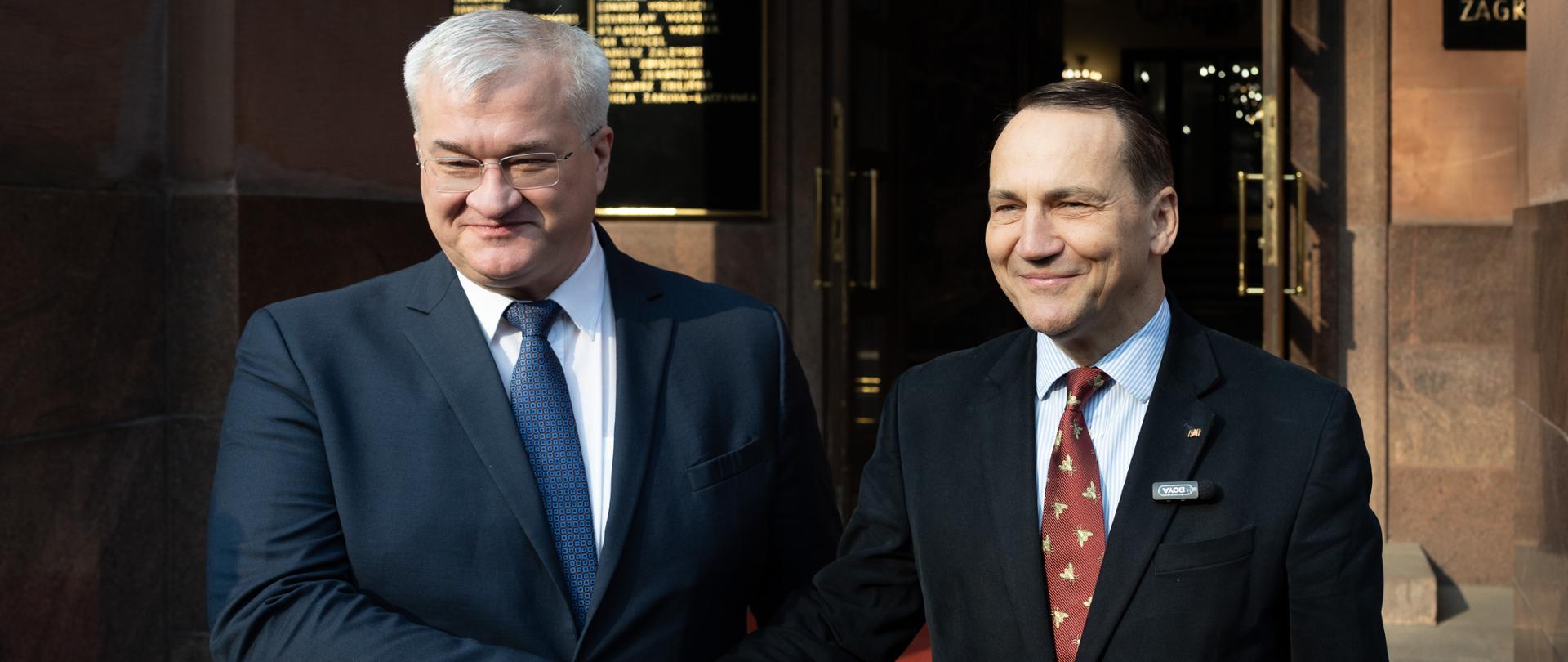 Briefing of the FM Radosław Sikorski and the FM of Ukraine Andriy Sybiha