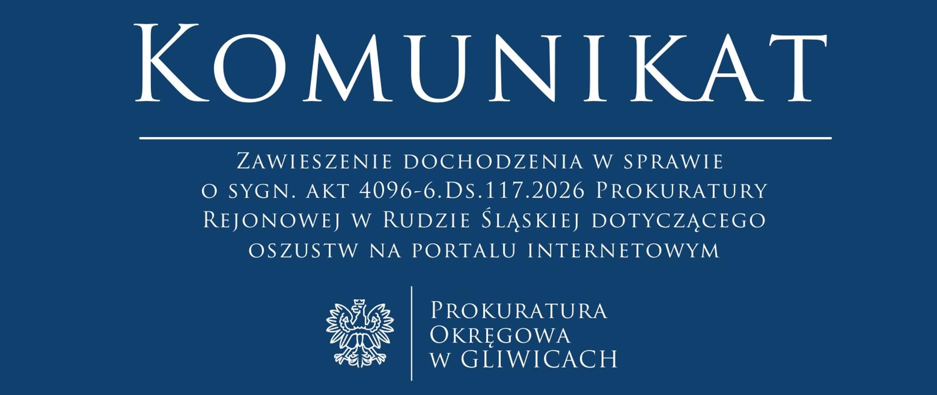Zawieszenie dochodzenia w sprawie o sygn. akt 4096-6.Ds.117.2026 Prokuratury Rejonowej w Rudzie Śląskiej dotyczącego oszustw na portalu internetowym