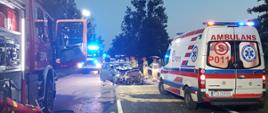 Wypadek drogowy z udziałem czterech pojazdów osobowych na trasie Poznań - Oborniki