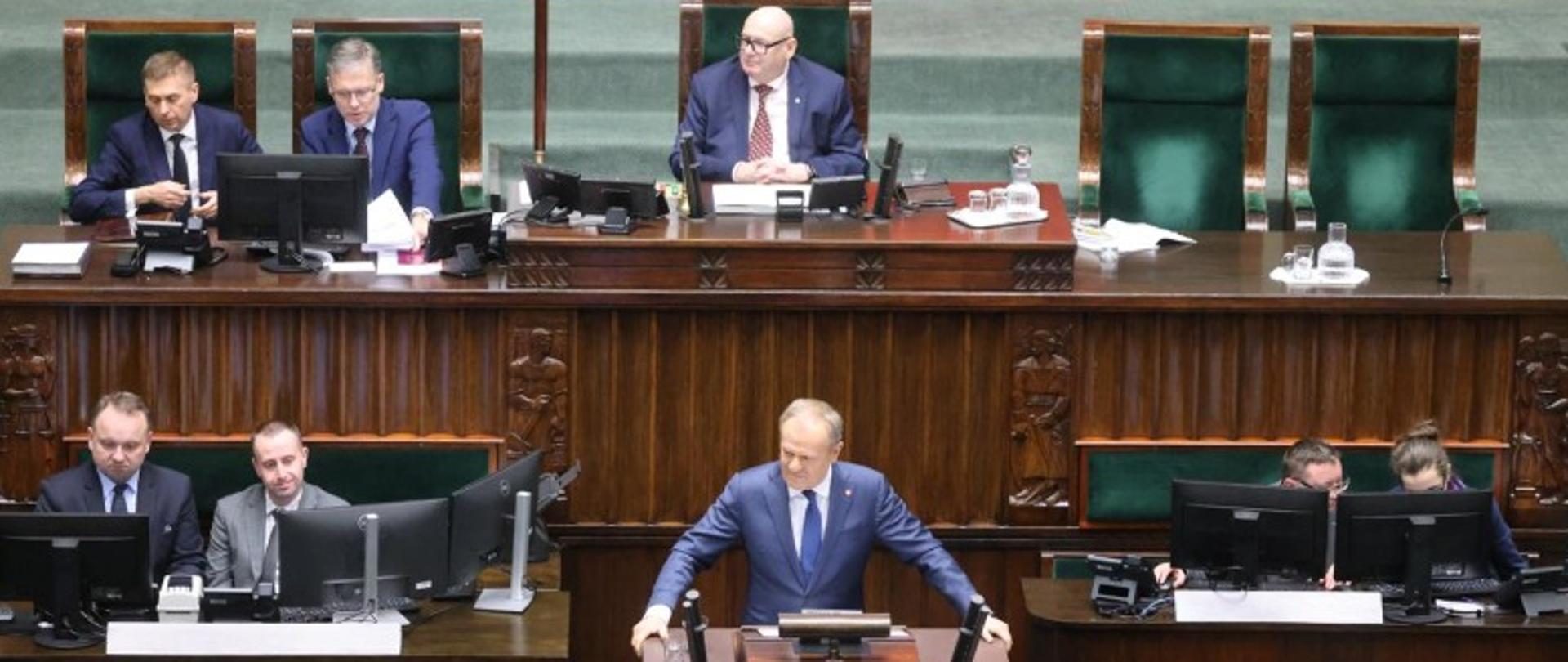 Premier Donald Tusk w Sejmie
