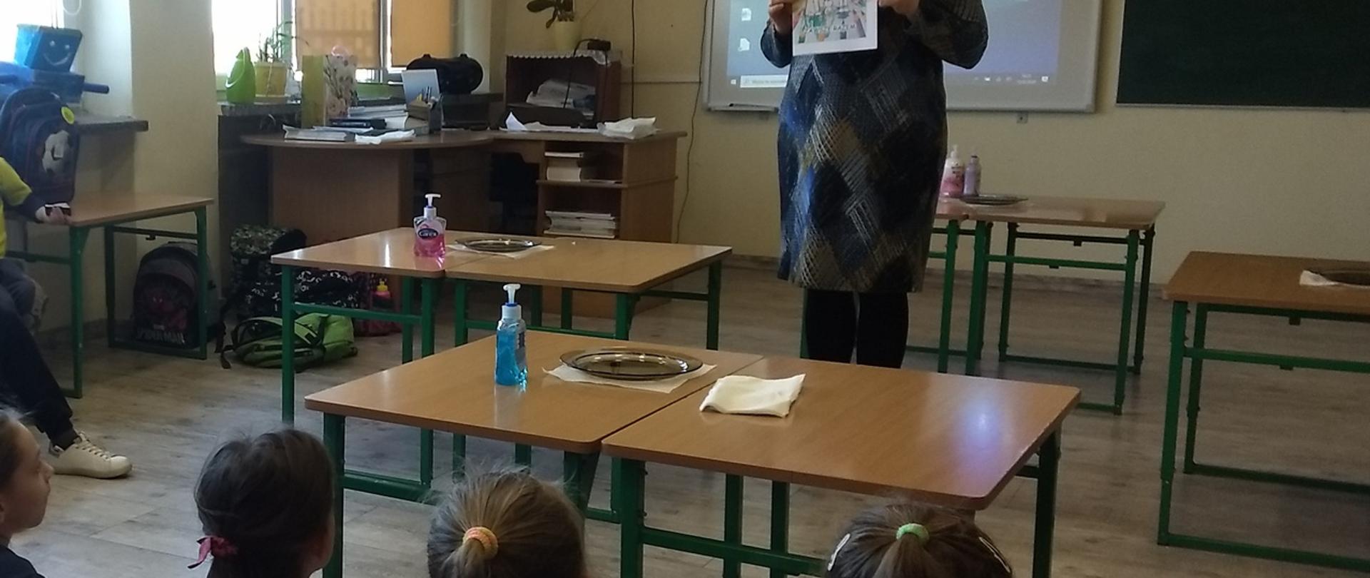 Profilaktyka grypy w klasie I SP w Morawinie