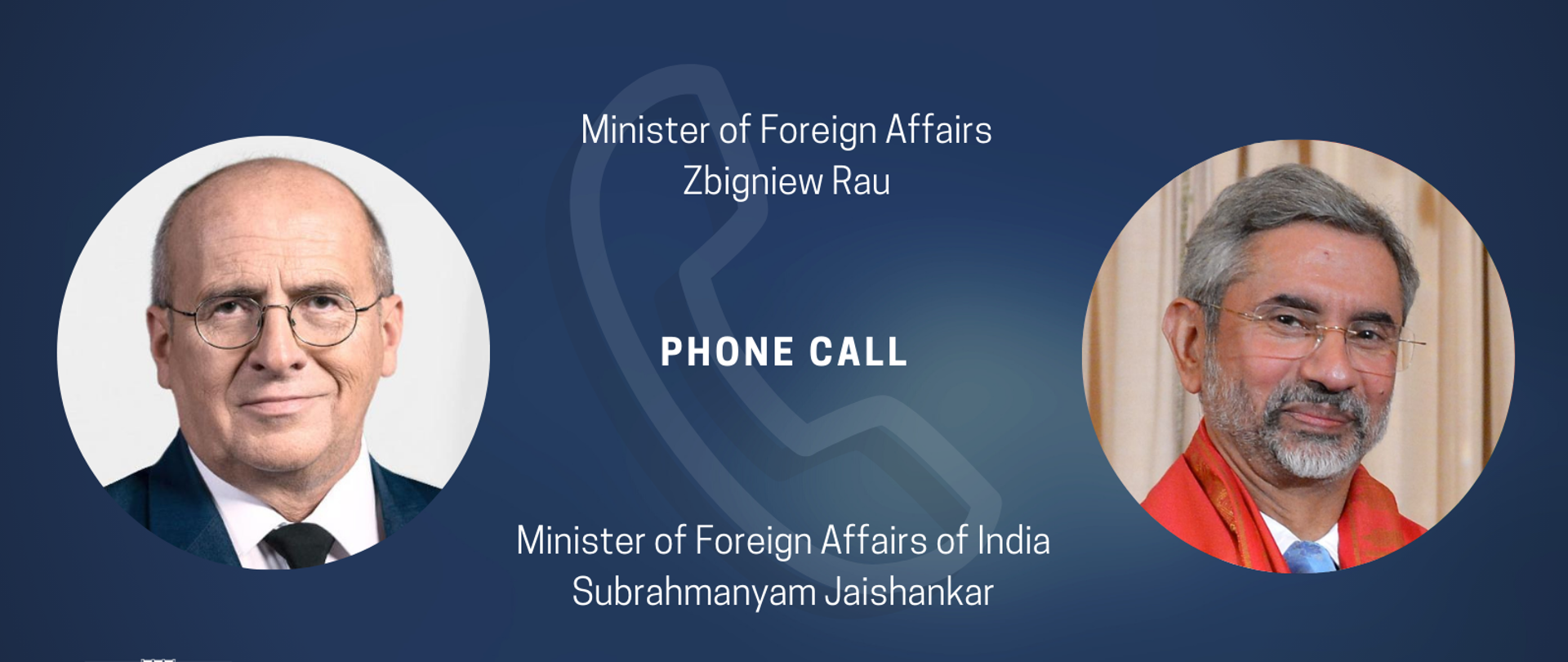 Phone call between foreign ministers of Poland and India