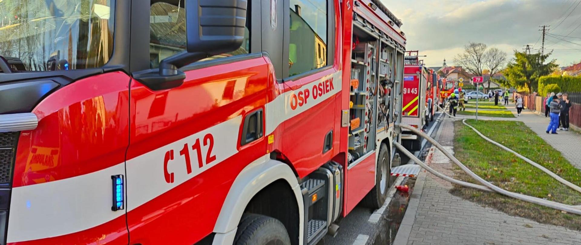 Działania gaśnicze w w miejscowości Osiek