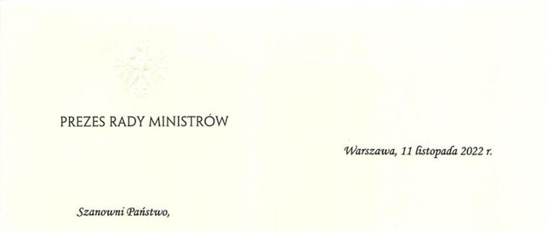 List Prezesa Rady Ministrów do członków korpusu służby cywilnej