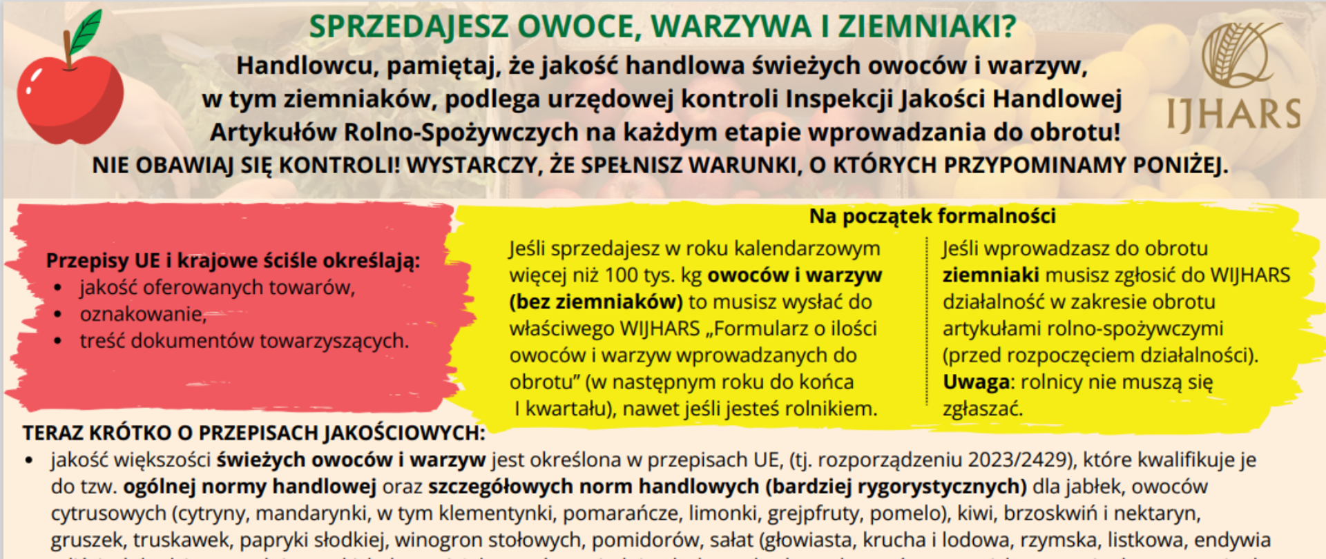 Ulotka świeże owoce, warzywa i ziemniaki