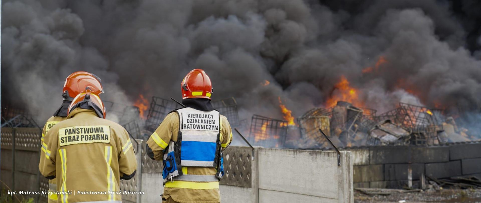 Pożar składowiska odpadów w Siemianowicach Śląskich