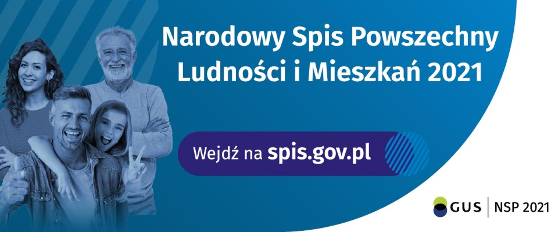 Banner Narodowego Spisu Powszechnego Ludności i Mieszkań 2021