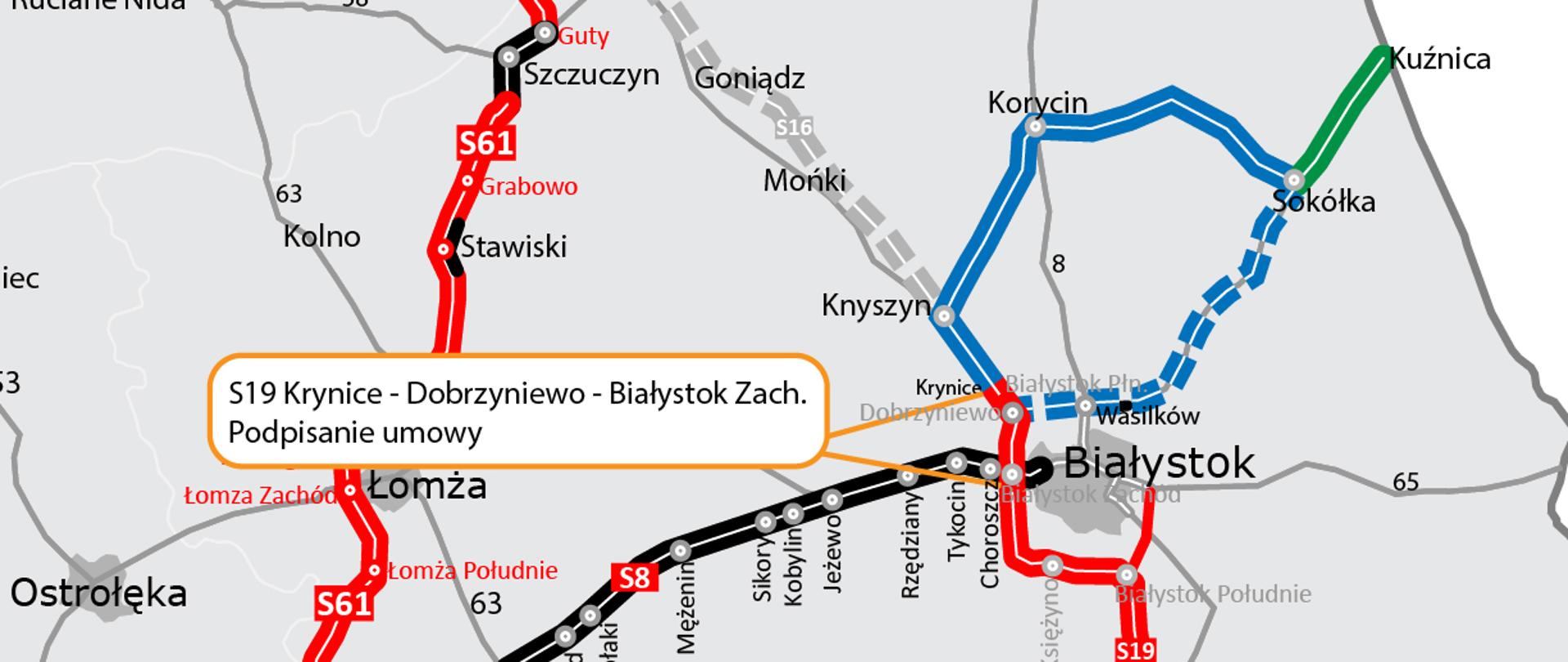 Odcinek drogi ekspresowej S19 Krynice – Dobrzyniewo – Białystok Zachód jest już w realizacji