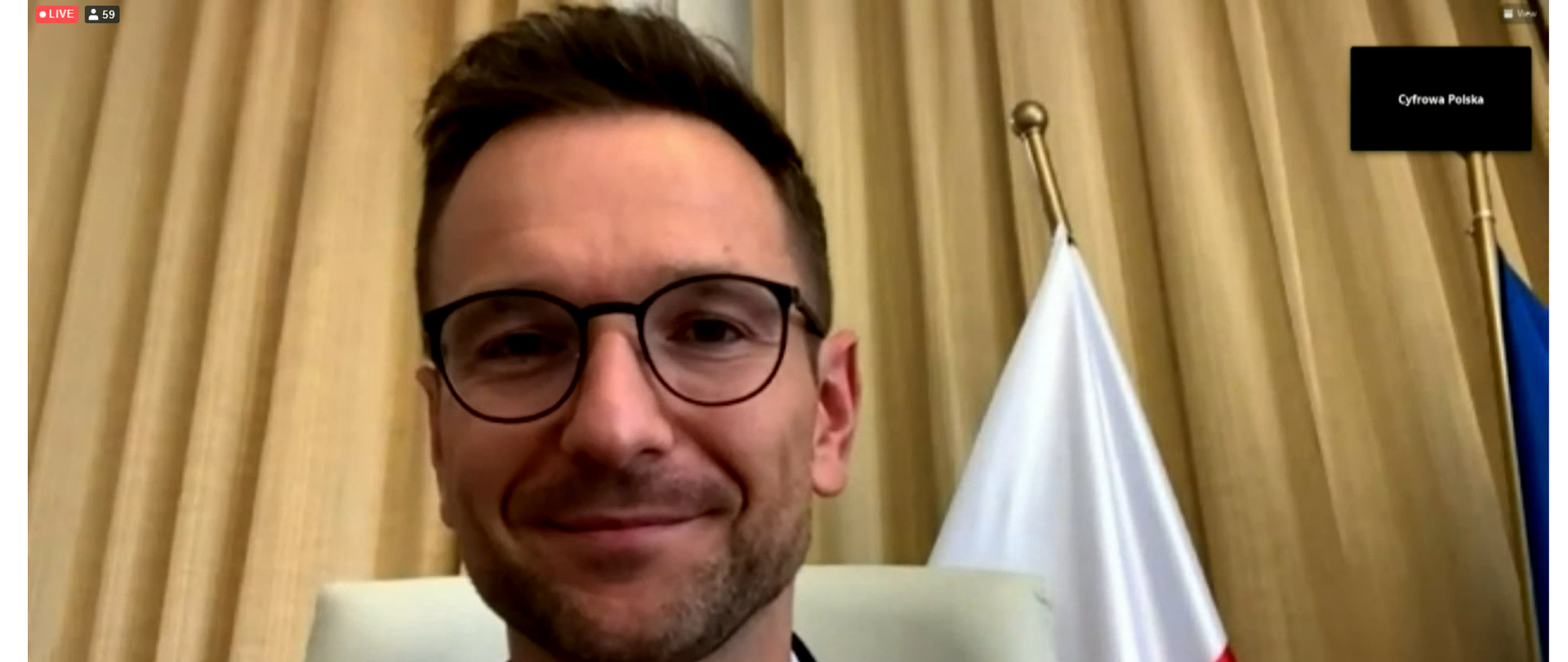 Wiceminister Waldemar Buda podczas otwarcia konferencji "Cyfryzujemy Polskę".