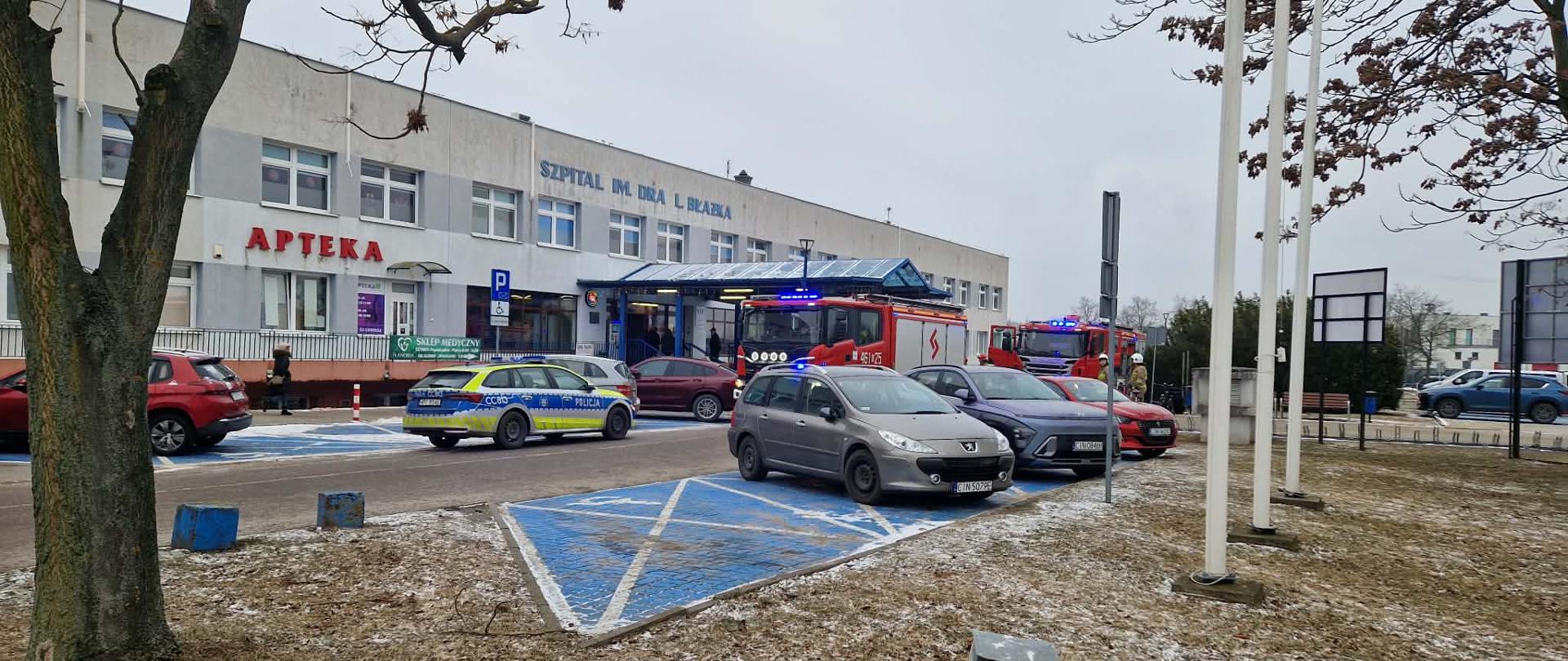 Pożar na terenie Szpitala Wielospecjalistycznego im. dr. Ludwika Błażka
