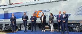 Minister infrastruktury Andrzej Adamczyk wziął udział w prezentacji lokomotywy Griffin w Zakładzie Centralnym PKP Intercity w Warszawie