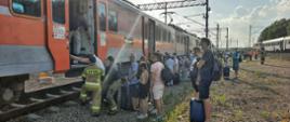 Wykolejenie pociągu w Trzebini 