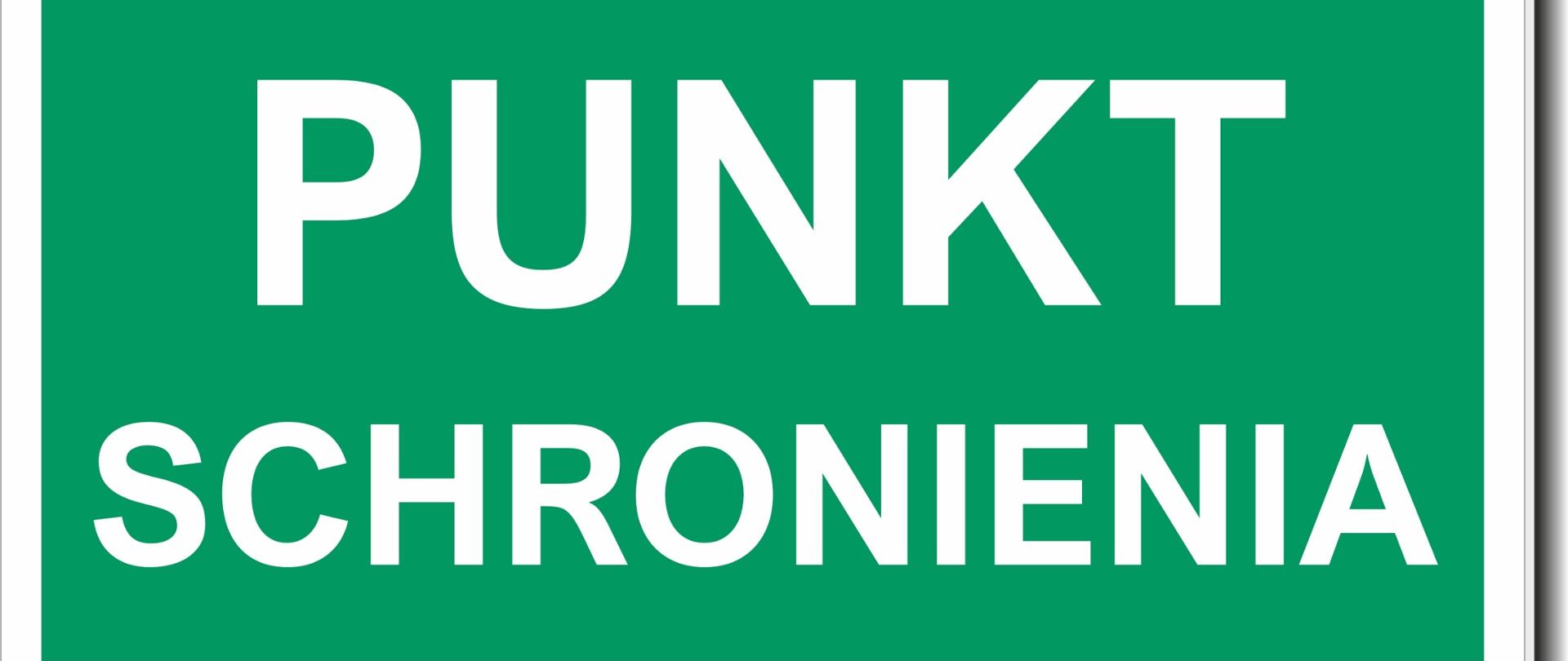 Punkt schronienia- znak