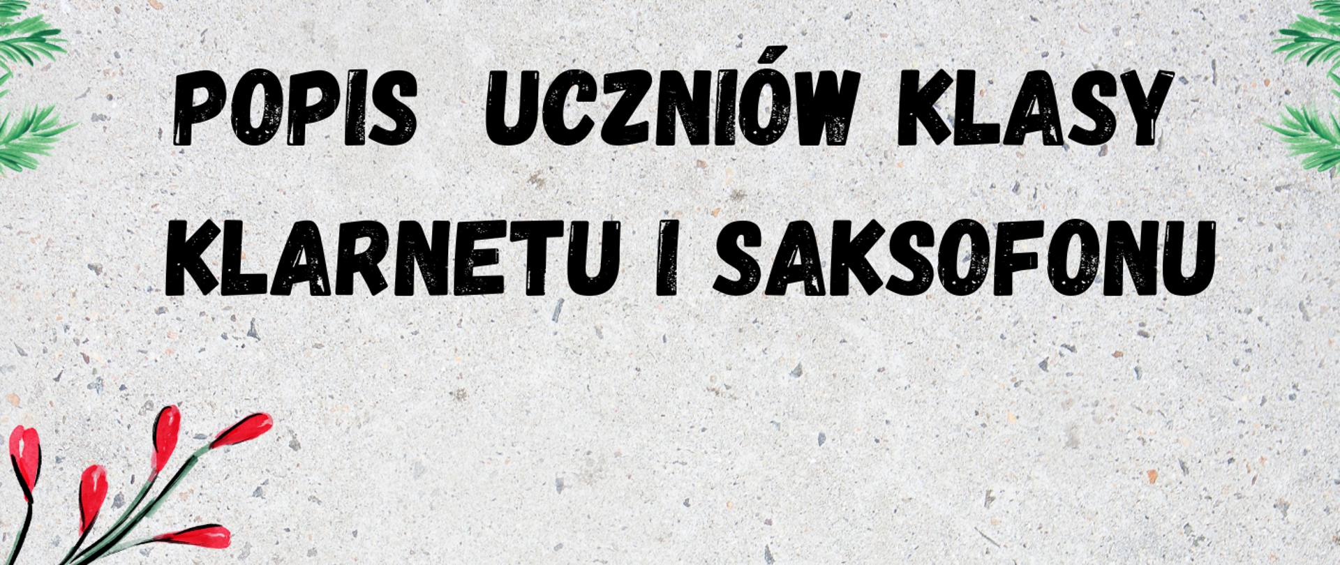 popis klasy klarnetu i saksofonu 11.01.2024