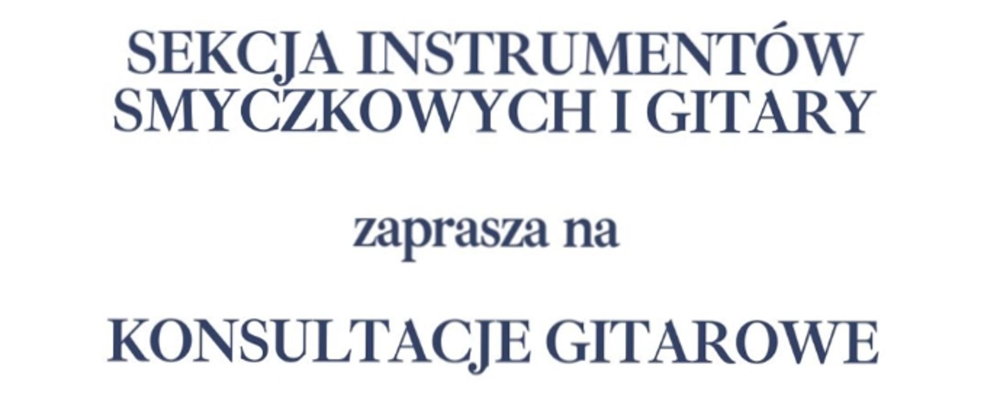 Plakat Konsultacje gitarowe