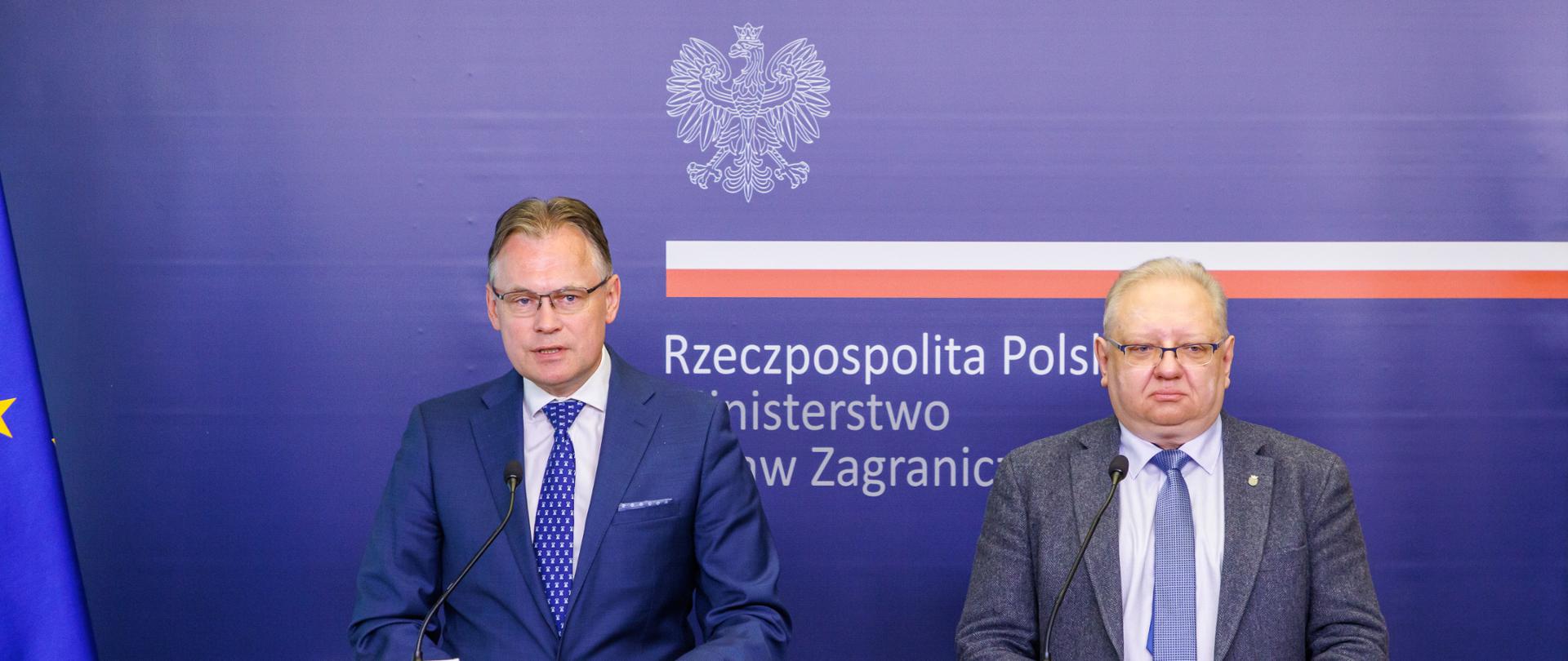Secretary of State Arkadiusz Mularczyk and prof. Konrad Wnęk professor Konrad Wnęk