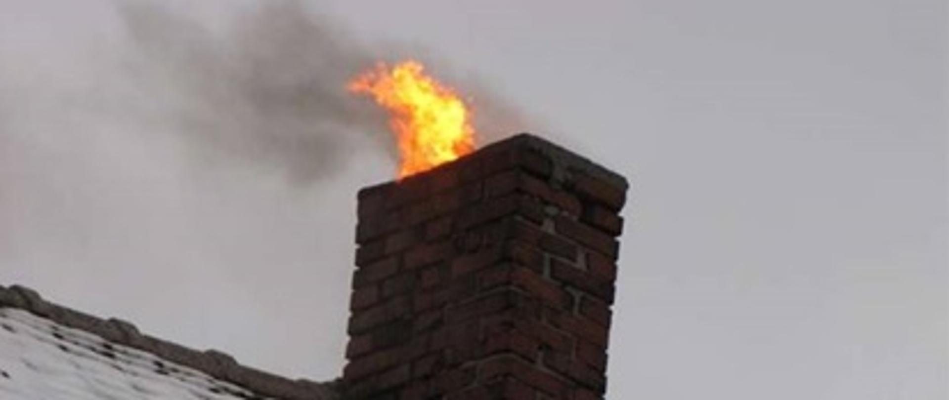 Pożar sadzy w kominie