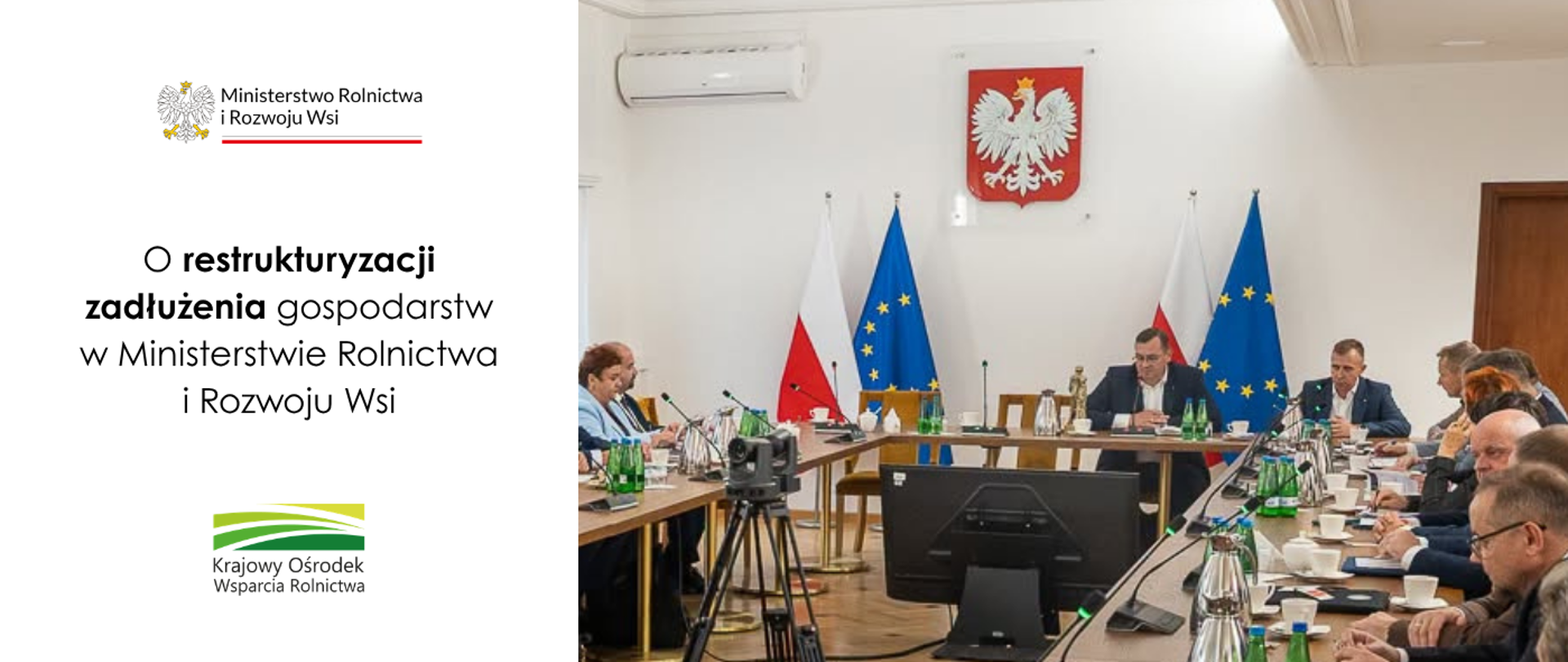 Realizacja mechanizmu restrukturyzacji zadłużenia gospodarstw rolnych, doświadczenia po zmianach legislacyjnych oraz możliwości dalszego usprawnienia jego funkcjonowania były głównymi tematami spotkania, które odbyło się w Ministerstwie Rolnictwa i Rozwoju Wsi z udziałem kierownictwa i dyrektorów oddziałów terenowych KOWR.