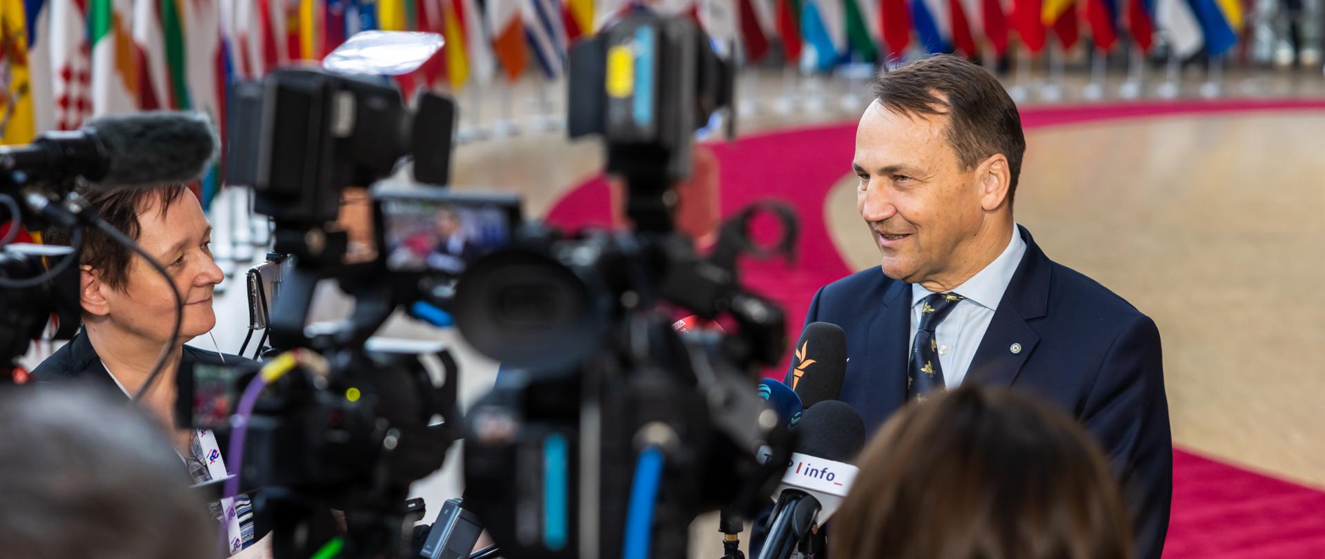 Wypowiedź Ministra SZ R.Sikorskiego dla mediów, Bruksela 20.05.br.