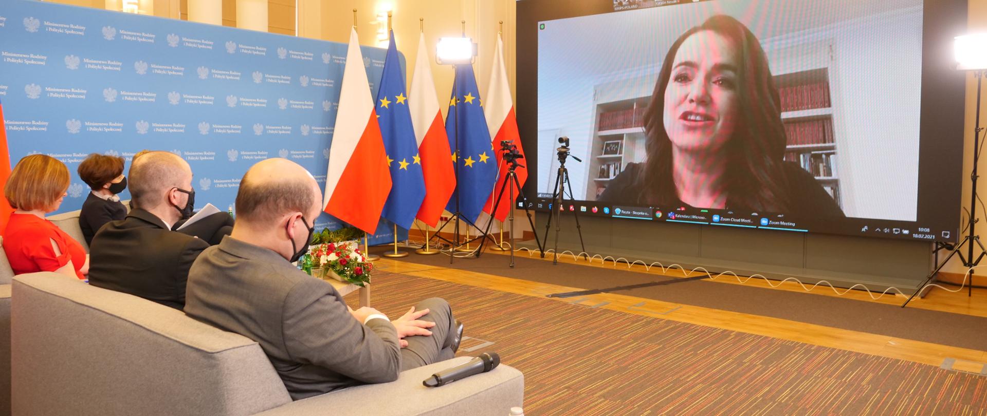 Wideokonferencja ministrów ds. rodziny i polityki społecznej państw Grupy Wyszehradzkiej