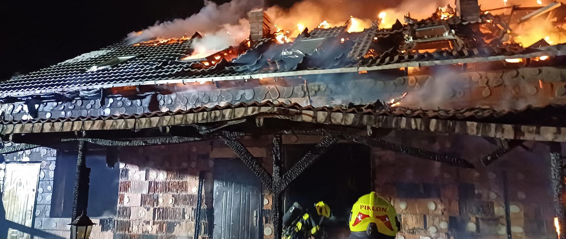 Pożar budynku mieszkalnego w Mielenku.