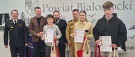 Eliminacje Powiatowe Ogólnopolskiego Turnieju Wiedzy Pożarniczej „Młodzież Zapobiega Pożarom” w Białymstoku.