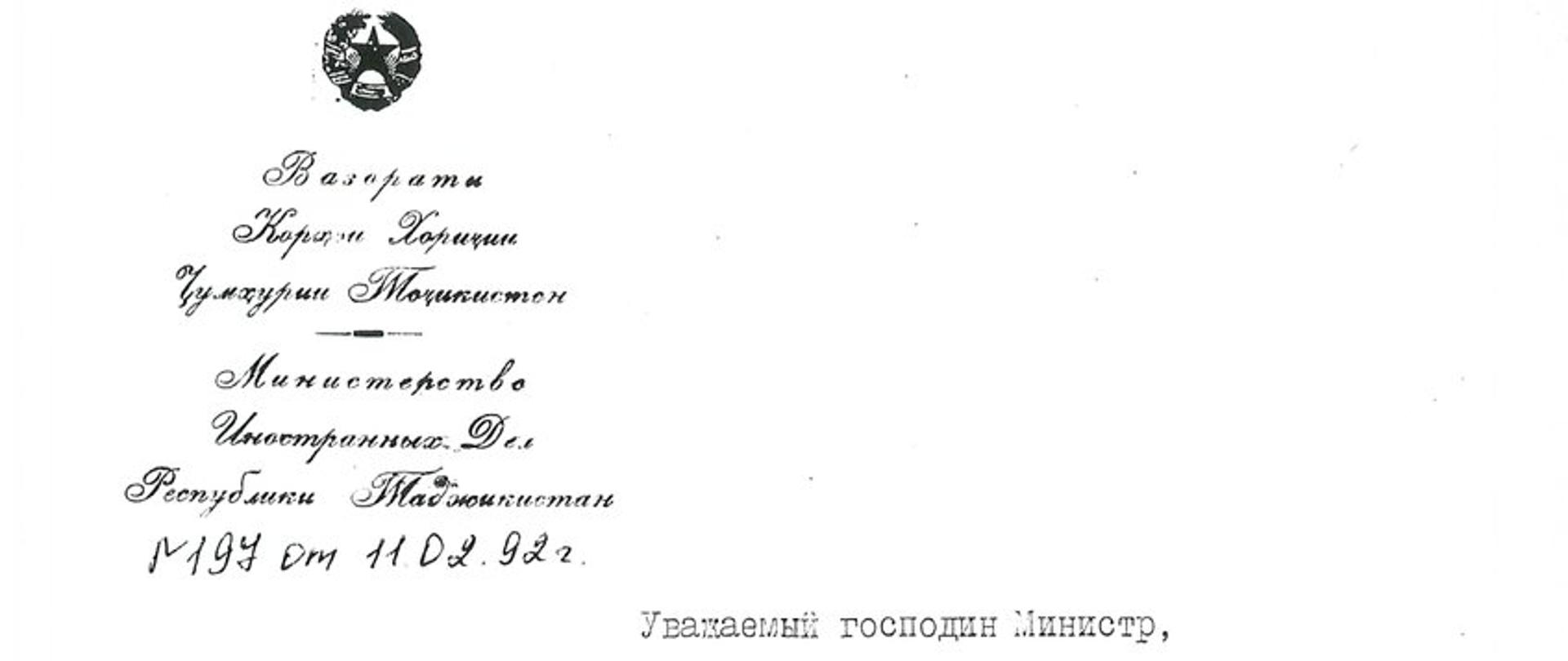 30 LECIE RELACJI DYPLOMATYCZNYCH MIĘDZY POLSKĄ I TADŻYKISTANEM 