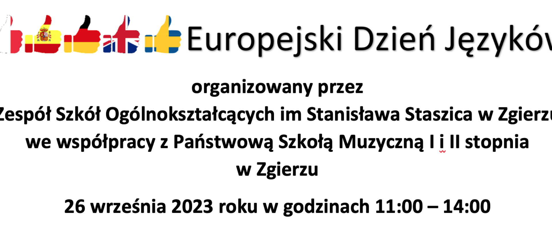 Zespół Szkół Ogólnokształcących im Stanisława Staszica w Zgierzu we współpracy z Państwową Szkołą Muzyczną I i II stopnia
w Zgierzu
