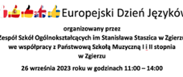 Zespół Szkół Ogólnokształcących im Stanisława Staszica w Zgierzu we współpracy z Państwową Szkołą Muzyczną I i II stopnia
w Zgierzu
