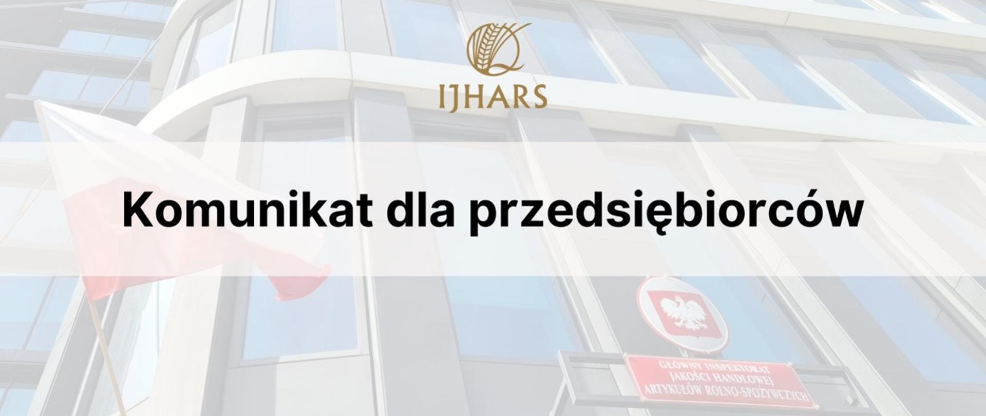 Baner komunikat znakowanie żywności