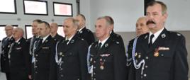 Na zdjęciu uroczystość pożegnania przechodzącego na emeryturę Komendanta Powiatowego st. bryg. Grzegorza Łydkowskiego. 