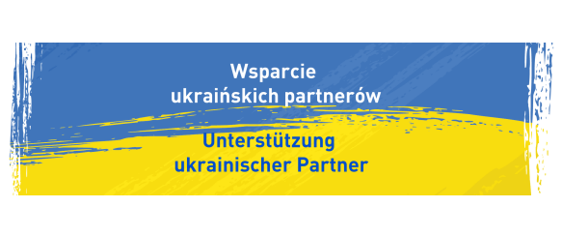 Grafika z napisem "Wsparcie ukraińskich partnerów"