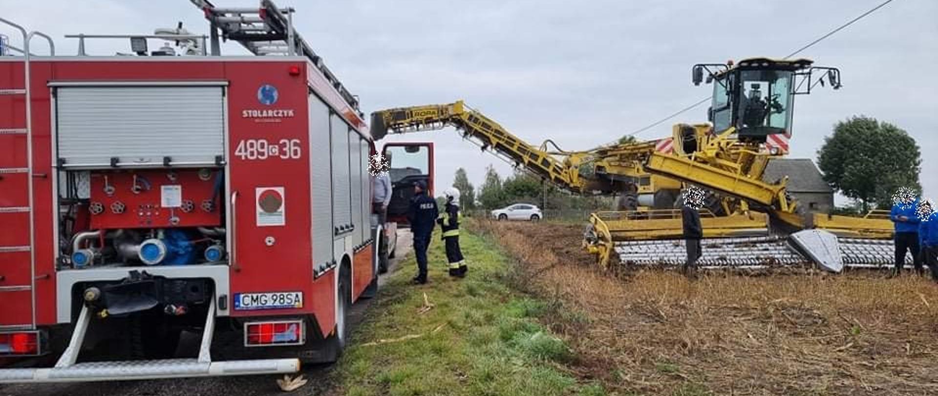 Wypadek podczas prac polowych w Mirosławicach.