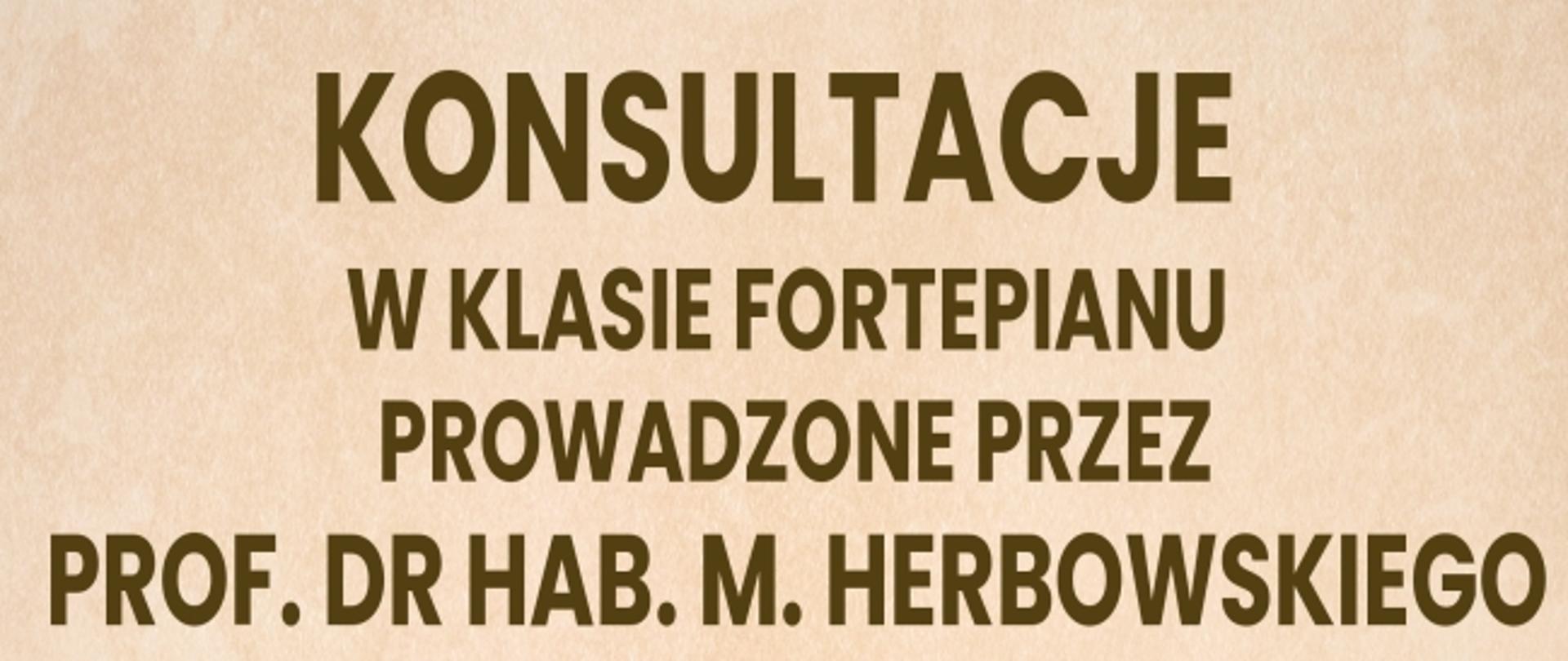 Plakat Konsultacje w klasie fortepianu