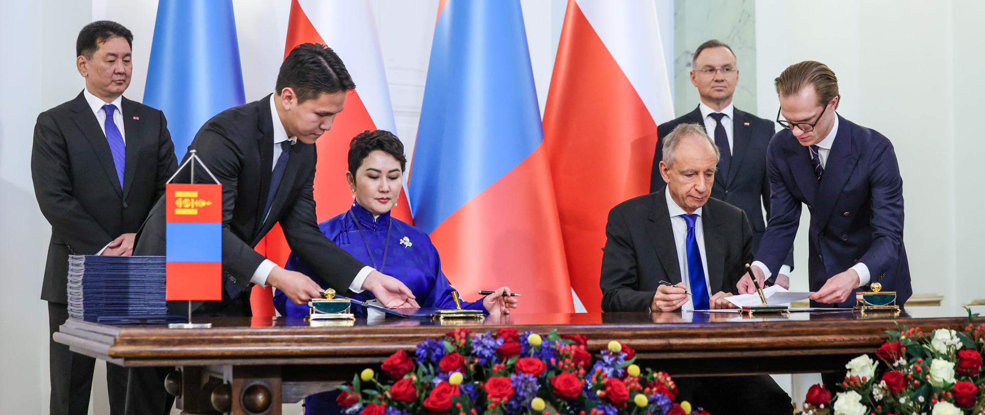 Podpisanie planu działań na rzecz polsko-mongolskiego wszechstronnego partnerstwa