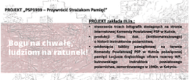 Projekt przywrócić strażakom pamięć - infografika projektu