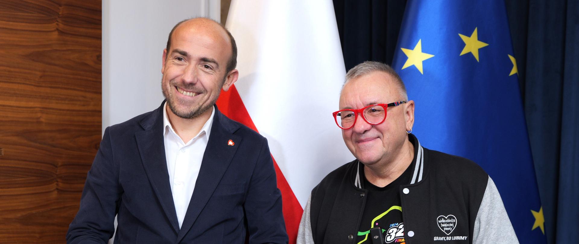 Spotkanie Ministra Borysa Budki z Jurkiem Owsiakiem