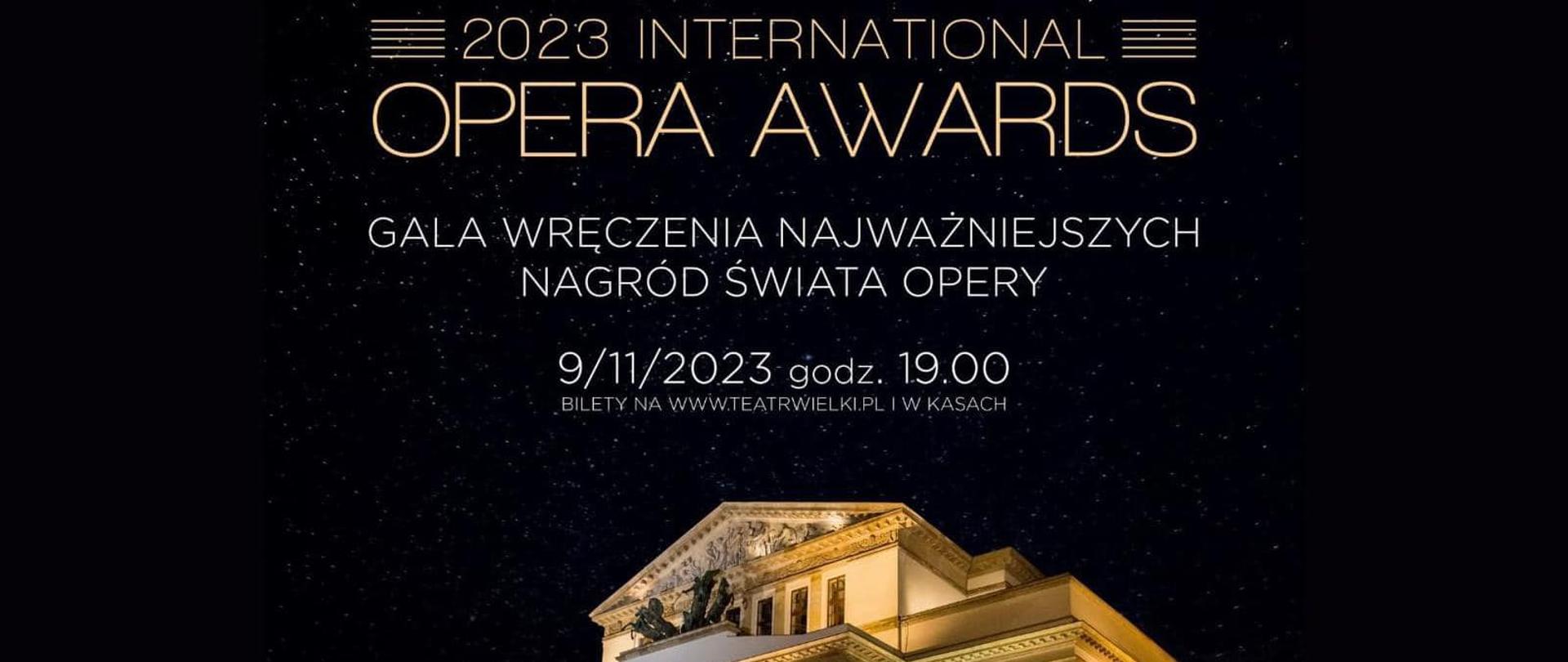 Opera Awards, zdjęcie z rozdania nagród w Teatrze Wielkim - Operze Narodowej.