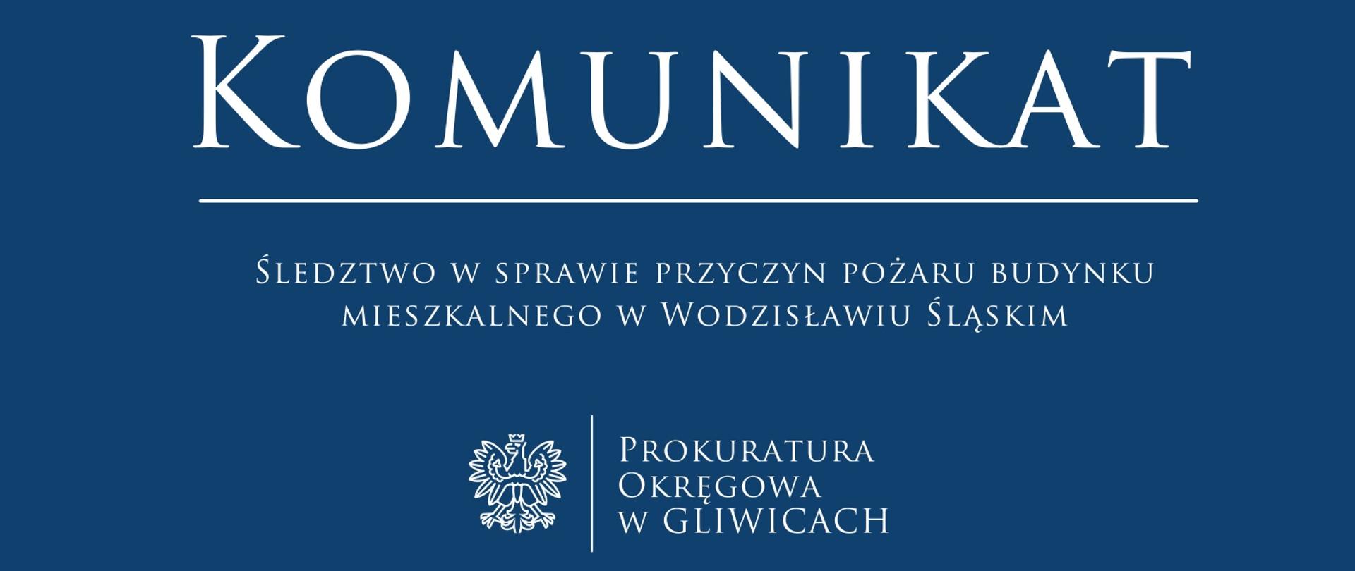 Śledztwo w sprawie przyczyn pożaru budynku mieszkalnego w Wodzisławiu Śląskim
