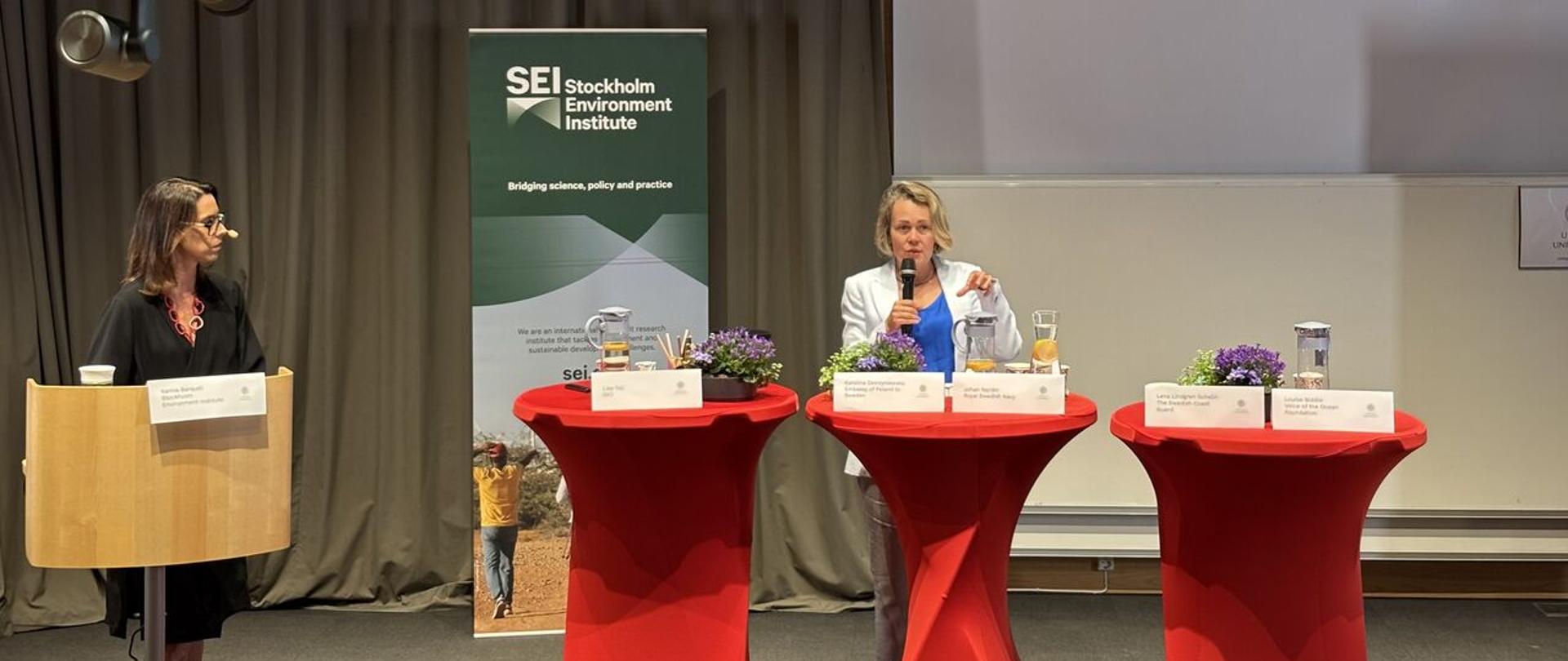 The Ambassador of the Republic of Poland to Sweden, Karolina Ostrzyniewska, took part in a panel discussion organised by the Stockholm Environment Institute entitled “Security and Cooperation in the Baltic Sea – How Marine Data Can Strengthen Both Defence and Society”