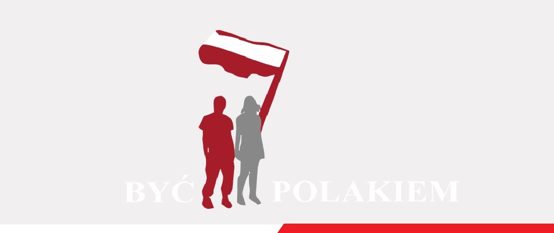 Grafika przedstawiająca logo konkursu - Być Polakiem 