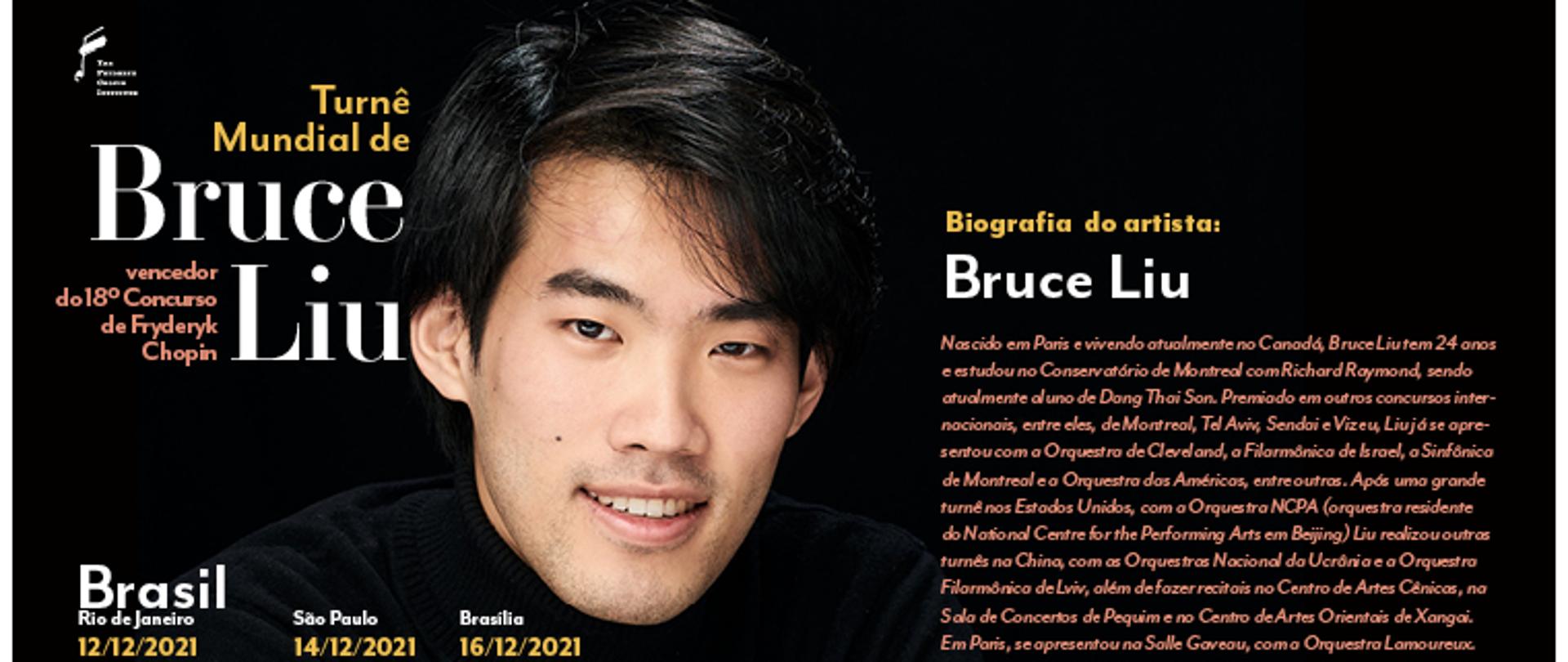 Plakat - koncerty Bruce Liu w Brazylii