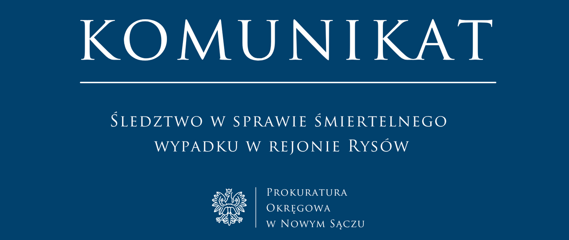 Śledztwo w sprawie śmiertelnego wypadku w rejonie Rysów