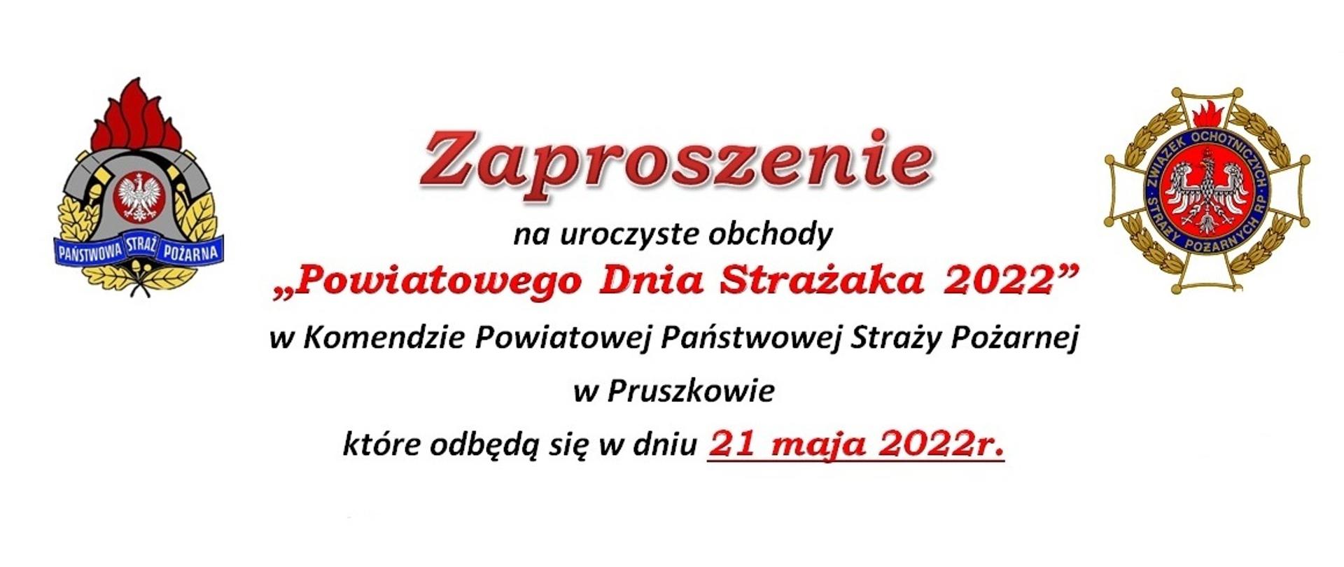 Powiatowy Dzień Strażaka 2022 strona tytułowa.