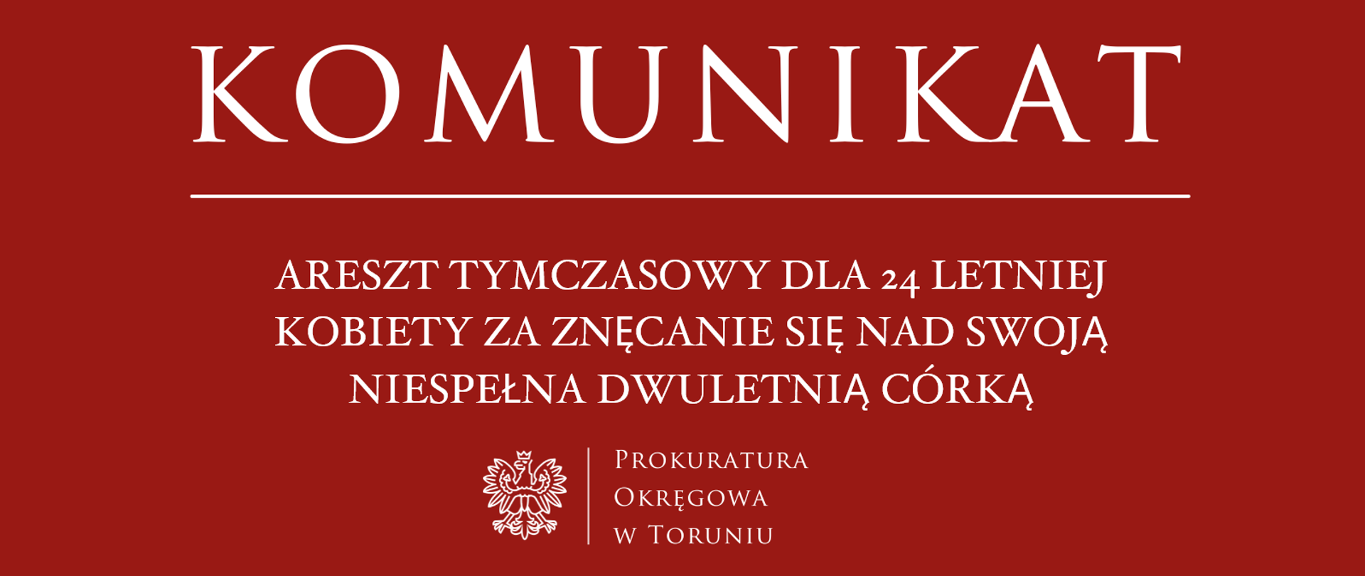 Areszt tymczasowy dla 24 letniej kobiety